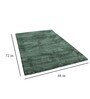 Green Solid Microfibre 4 ft x 6 ft Machine Made Carpet