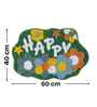 Green Happy Microfibre 24X16 Inches Anti-Skid Bath Mat