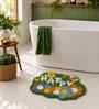 Green Happy Microfibre 24X16 Inches Anti-Skid Bath Mat