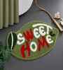 Green Sweet Home Microfibre 24X16 Inches Anti-Skid Bath Mat
