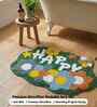 Green Happy Microfibre 24X16 Inches Anti-Skid Bath Mat