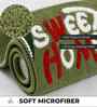 Green Sweet Home Microfibre 24X16 Inches Anti-Skid Bath Mat