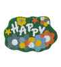 Green Happy Microfibre 24X16 Inches Anti-Skid Bath Mat