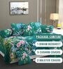 Green Microfibre 280 TC 8 Pcs Diwan Set