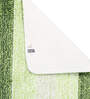 Green Microfibre Plain Solid 27X19 Inches Max Absorbent Bath Mat (Set of 2)