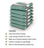 Green Modern Checks 210 GSM 100% Cotton Bath Towel (Set of 6)