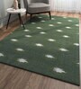Green Moroccan and Tribal Wool and Viscose 6'6 ft X 9'10 ft Flat Weaves