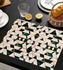 Green Multicolor (12 X 18 ) MDF Wood 1Pc Table Placemats