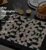 Green Multicolor (12 X 18 ) MDF Wood 1Pc Table Placemats