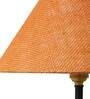 Green Natural Fiber Shade Table Lamp With Black Base