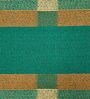 Green Geometric Polyester 28 x 18 Inches Anti Skid Door Mat