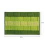 Green Geometric Polyester 23 x 15 Inches Anti Skid Door Mat