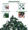 White & Green Leaves Nylon Decorative 40X40 Inches Artificial Grass