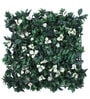 White & Green Leaves Nylon Decorative 40X40 Inches Artificial Grass