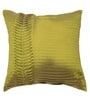 Green Textured Cotton 16 x 16 Inches Cushion Cover
