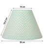 Aqua Chevrons 30cm Empire Paper  Lampshade (Green)