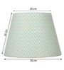 Aqua Chevrons 30cm Straight Empire Paper  Lampshade (Green)