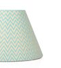 Aqua Chevrons 30cm Empire Paper  Lampshade (Green)