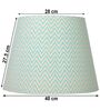 Aqua Chevrons 40cm Straight Empire Paper  Lampshade (Green)