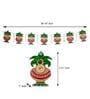 Green Paper Mache And Wooden Decorative Kalash Bandarwal/Toran Door Hanging