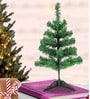 Green Plastic 1 Feet Artificial Xmas Tree With 40 Ornaments