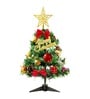 Green Plastic 1 Feet Artificial Xmas Tree With 40 Ornaments