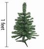 Green Plastic 1 Feet Christmas Tree With Stand