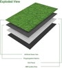 Green Plastic 16x24 Inches Pet Friendly Balcony Grass Mat
