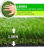 Green Plastic 18x30 Inches Pet Friendly Balcony Grass Mat
