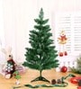 Green Plastic 3 Feet Artificial Xmas Tree With 60 Ornaments