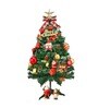 Green Plastic 3 Feet Artificial Xmas Tree With 60 Ornaments