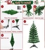 Green Plastic 3 Feet Artificial Xmas Tree With 60 Ornaments