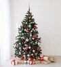 Green Plastic 4 Feet Artificial Xmas Tree With Ornaments