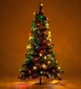 Green Plastic 5 Feet Artificial Xmas Tree With Metal Stand