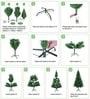 Green Plastic 5 Feet Artificial Xmas Tree With Metal Stand