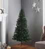 Green Plastic 5 Feet Artificial Xmas Tree With Metal Stand