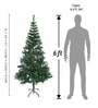 Green Plastic 6 Feet Artificial Xmas Tree With Metal Stand