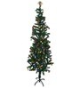 Green Plastic 6 Feet Artificial Xmas Tree With Ornaments