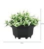 Green Plastic & Polyester Artificial Plant with Pot
