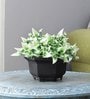 Green Plastic & Polyester Artificial Plant with Pot