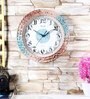 Green Plastic Antique Wooden Look Analog Wall Clock