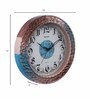 Green Plastic Antique Wooden Look Analog Wall Clock