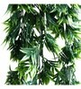 Green Plastic Artificial Pointy Leaf Vine With Metal Wall Stand