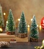 Green Plastic Christmas Tree (Set of 3)