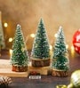 Green Plastic Christmas Tree (Set of 3)