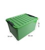 Green Plastic Inplus Easy Clip Storage Box 40Ltr Desk Organizers
