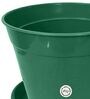 Green Plastic Round Shape Planter Set Of (10)