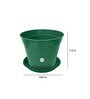 Green Plastic Round Shape Planter Set Of (10)