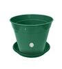 Green Plastic Round Shape Planter Set Of (10)