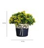 Green Plastic Yellow Leaves Artificial Plant with Pot